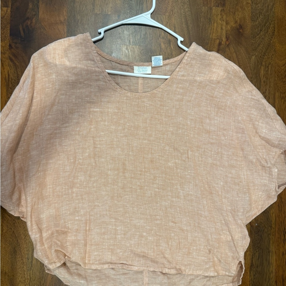 Sigrid Olsen Light Peach Blouse